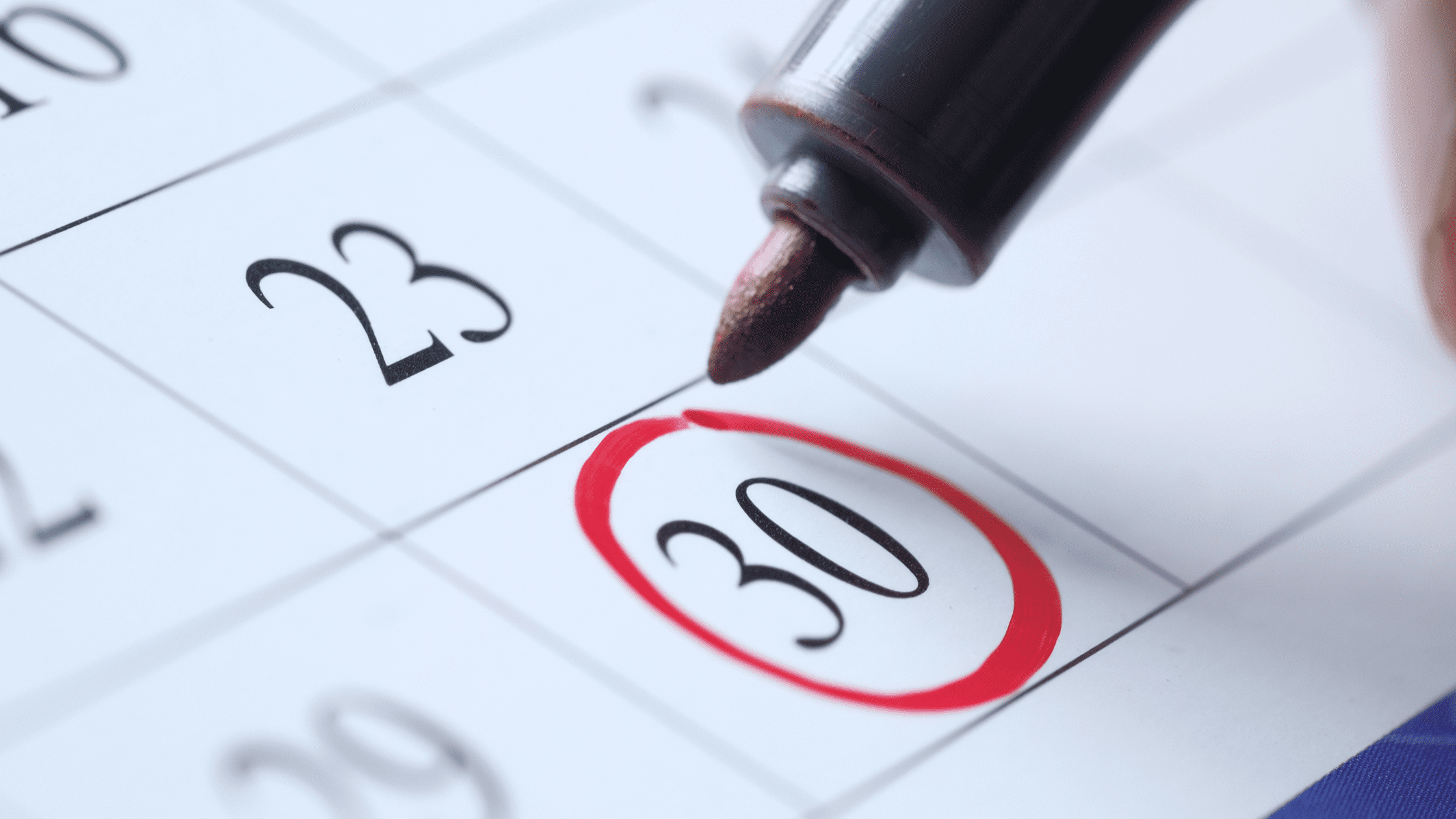 Date marked on calendar for MCAT test date.